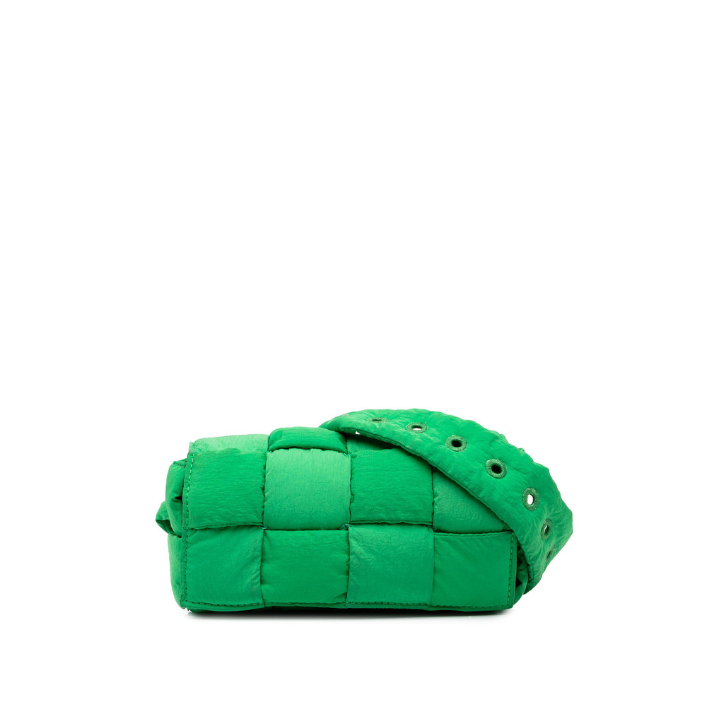 Pre-Loved Bottega Veneta Mini Nylon Intrecciato Padded Tech Cassette Belt Bag
